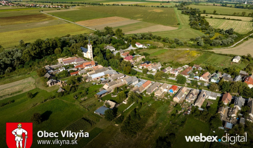 Dronové zábery obce Vlkyňa 